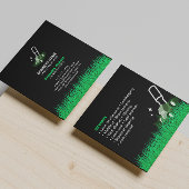 Professional Black Green Lawn Care & Landscaping  スクエア名刺