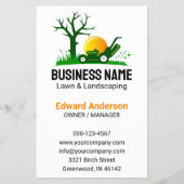 Professional Black Green Lawn Care Landscaping チラシ (正面)