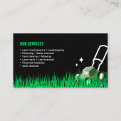 Professional Black Green Lawn Care & Landscaping 名刺 (裏面)