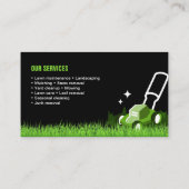 Professional Black Green Lawn Care & Landscaping 名刺 (裏面)