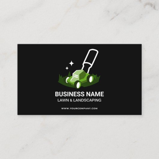 Professional Black Green Lawn Care & Landscaping 名刺 (正面)