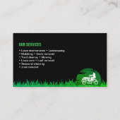 Professional Black Green Lawn Care & Landscaping B 名刺 (裏面)