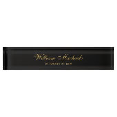 Professional Black Lawyer Desk Name Plate Custom O デスクネームプレート (正面)
