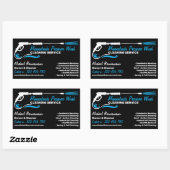 Professional Black Pressure Wash Power Cleaning 長方形シール (シート)