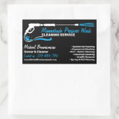 Professional Black Pressure Wash Power Cleaning 長方形シール (バッグ)