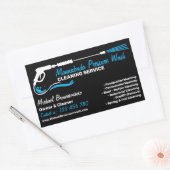 Professional Black Pressure Wash Power Cleaning 長方形シール (封筒)