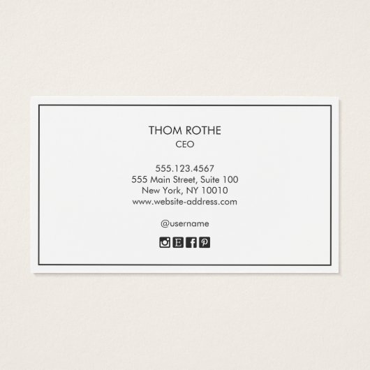 Professional Black Red Monogram 3D Typography (裏面)