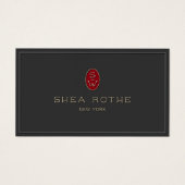 Professional Black Red Monogram 3D Typography (正面)