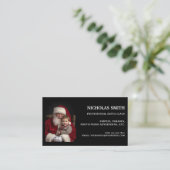 Professional Black Santa Claus Photo 名刺 (スタンド正面)