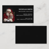 Professional Black Santa Claus Photo 名刺 (正面/裏面)