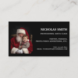 Professional Black Santa Claus Photo 名刺