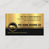 Professional Black Stripes Gold Texture Trucker 名刺 (正面)