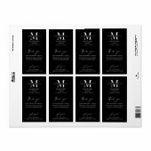 Professional Black Thank You Monogrammed Box Seal ラベル (フルシート)