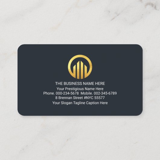 Professional Black Trapezium Lines CEO 名刺 (裏面)