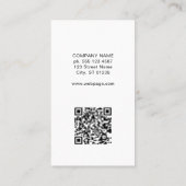 Professional Black White Business Logo Photo 名刺 (裏面)