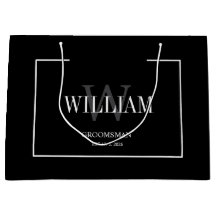 Professional Black &white Groomsmen Minimalist 