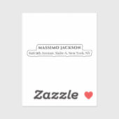 Professional black & white modern minimalist name シール (シート)