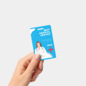 Professional Blue Medical Service ID Badge - Moder バッジ (手持ち)