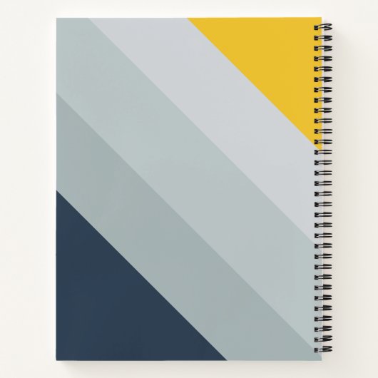 Professional Blue to Yellow Gradient Sketchbook ノートブック (裏面)