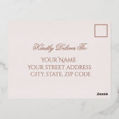 Professional Blush Foil Holiday Response Card 箔シーズンポストカード (裏面)