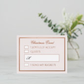 Professional Blush Foil Holiday Response Card 箔シーズンポストカード (立ち正面)