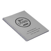 Professional Branding Simple Gray Promo Logo ノートブック (右側)