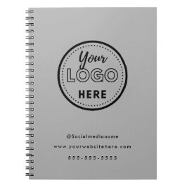 Professional Branding Simple Gray Promo Logo ノートブック