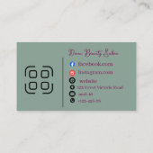 Professional Bridal Makeup Artist Business Card 名刺 (裏面)