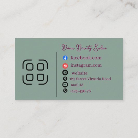 Professional Bridal Makeup Artist Business Card 名刺 (裏面)