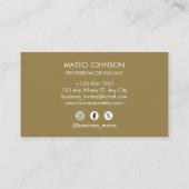 Professional Brown Add your Logo 名刺 (裏面)