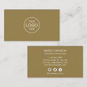 Professional Brown Add your Logo 名刺 (正面/裏面)