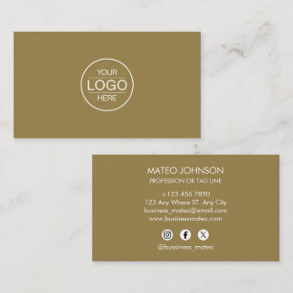 Professional Brown Add your Logo 名刺