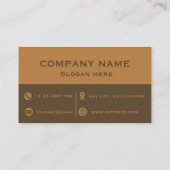 Professional Brown and Ochre Two-Tone Business Car 名刺 (裏面)