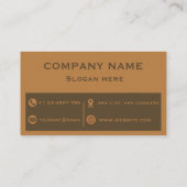 Professional Brown and Ochre Two-Tone Business Car 名刺 (裏面)
