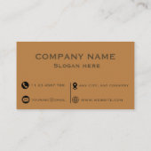 Professional Brown and Ochre Two-ToneBusiness Card 名刺 (裏面)
