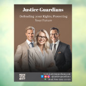 Professional Brown Confident Lawyers Legal Service ウィンドウサイン (シート3)