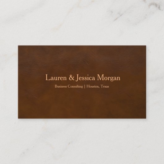 Professional Brown Leather With 2 Names & Contact 名刺 (正面)