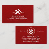Professional Builder Carpenter Tools Woodworking 名刺 (正面/裏面)