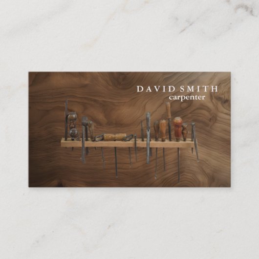 Professional Builder Carpenter Tools Woodworking 名刺 (正面)