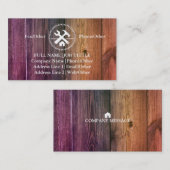 Professional Builder Carpenter Tools Woodworking B 名刺 (正面/裏面)