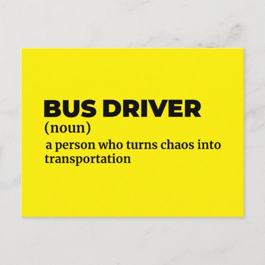 Professional Bus Operator Meaning ポストカード (正面)