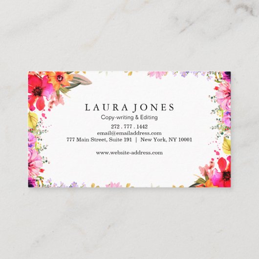 Professional Business Card 名刺 (裏面)