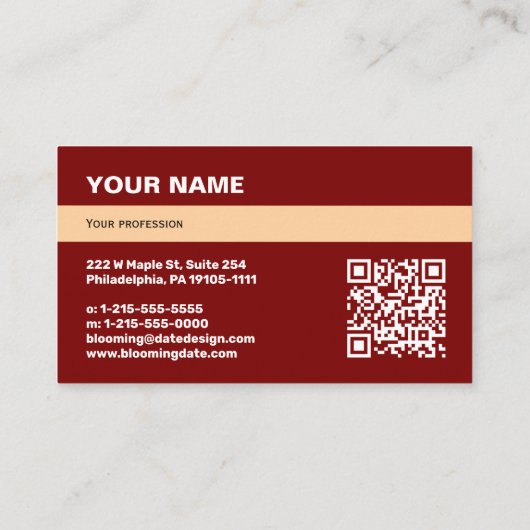 Professional Business Card for Entrepreneur 名刺 (裏面)