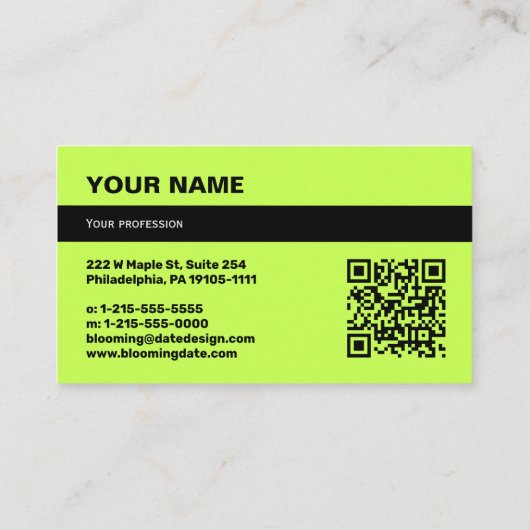 Professional Business Card for Entrepreneur 名刺 (裏面)