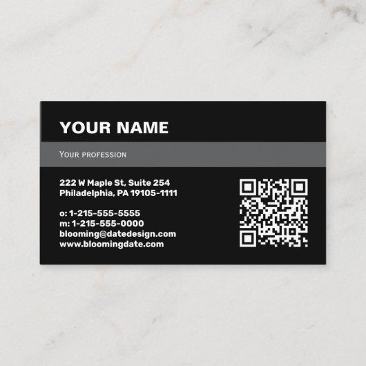 Professional Business Card for Entrepreneur 名刺 (裏面)