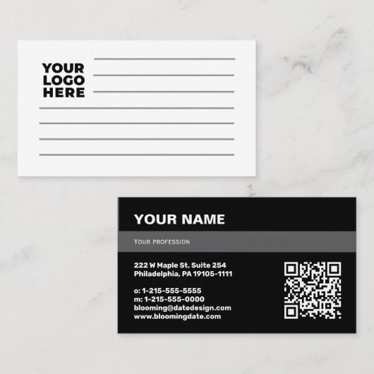 Professional Business Card for Entrepreneur 名刺 (正面/裏面)
