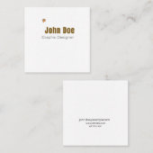 Professional Business Card for Graphic Designers スクエア名刺 (正面/裏面)
