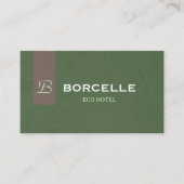 Professional Business Card in Elegant Olive Green 名刺 (正面)