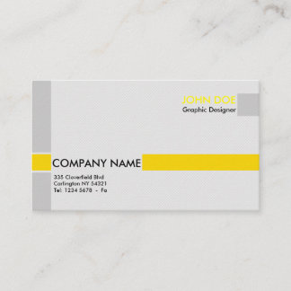 Professional business card in gray and yellow 名刺