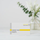 Professional business card in gray and yellow 名刺 (スタンド正面)